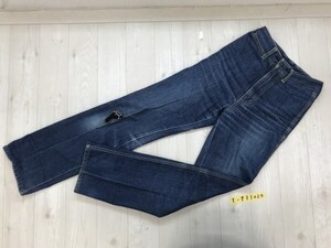 CHEZ VOGUE レディース ウォッシュ加工 デニムジーンズパンツ 28 青