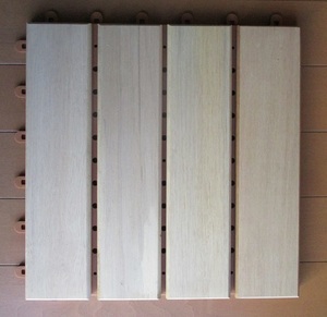 ジョイント式ウッドデッキ　ペルポック・無塗装品・20枚セット　国産品　軽くて堅い木板です　白くて木肌が細やかで優しい感触　長期保管品