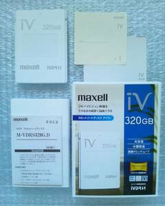 【電源投入177回／使用269時間】マクセル maxell iVDR-S カセット ハードディスク HDD アイヴィ iV 320GB　箱／ケース／説明書／ラベル付き