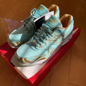 【最終値引】希少【新品:未使用】ナイキ　NIKE エアマックス　ULTRA LOTC グリーン&ゴールド 25㎝