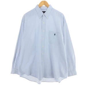 古着 ラルフローレン Ralph Lauren BIG SHIRT 長袖 ボタンダウンストライプシャツ メンズXL相当 /eaa469490