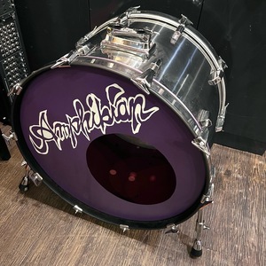 Pearl パール バスドラム 希少ファイバーシェル 24×16インチ 鏡面シルバー -GrunSound-h441-