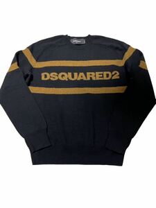 美品★20AW★DSQUARED2★ディースクエアード★ロゴニット★セーター★M★ブラック★国内正規品