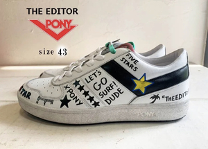 THE EDITOR x PONY エディター　ポニー　スニーカー　アイボリーｘブラック　 サイズ43（27.5）参考価格 31,900円