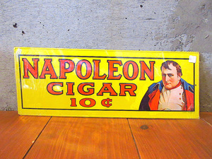 ビンテージ70’s●DEADSTOCK NAPOLEON CIGARアドバタイシングティンサイン●241116k2-sign 1970sデッドストックタバコナポレオン一世