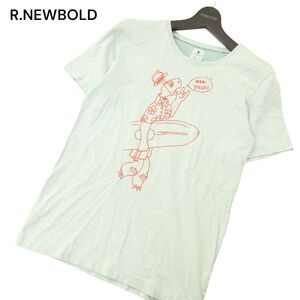 R.NEWBOLD ポールスミス 春夏 イラスト★ 半袖 ボーダー カットソー Tシャツ Sz.M　メンズ　A4T07632_6#A