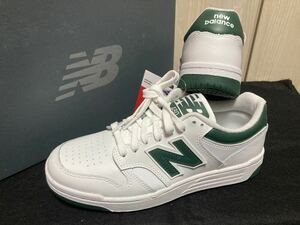 新品未使用品　大人気！25cmニューバランス（new　balance）レディーススニーカーBB480LNGホワイトグリーン白緑