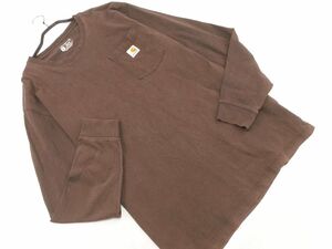 Carhartt カーハート 胸ポケット カットソー sizeXL/茶 ◇■ ☆ eia5 メンズ