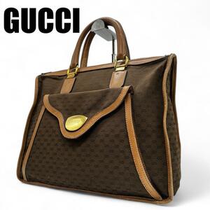 1円〜GUCCI グッチ オールドグッチ ヴィンテージ GG柄 ハンドバッグ