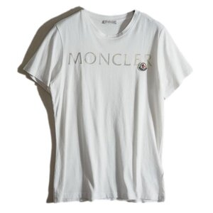 C2578f67　▼MONCLER モンクレール▼　F10938 半袖 ロゴプリント 胸ワッペン付き Tシャツ ホワイト XS / 白 カットソー 春夏