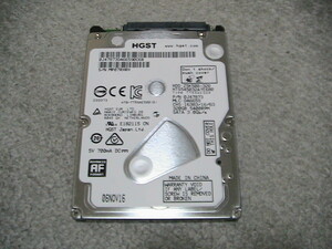 送料230円より 320GB SATA HDD 2.5インチ NO.HRH 877回 4153時間　ゼロ書き込み HGST Z5K500-320