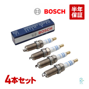 ベンツ W203 W204 W209 R171 ダブルプラチナ スパークプラグ 4本セット 1台分 BOSCH C180 C200 C230 CLK200 SLK200 FR6MPP332