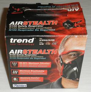 工業用　ダストマスク　防じん　サンディング　塗装　大工　TREND AIRSTEALTH N100　Safety Respirator 99.99% S/Mサイズ