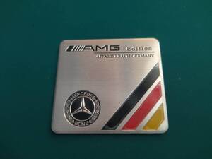 【ゆうパケット送料込】Mercedes-AMG(メルセデスAMG) エンブレムプレート 縦5.5cm×横6㎝ ⑥　AMG