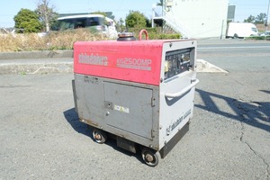 動作確認済　新ダイワ　防音型エンジン発電機 EG2500MP ガソリン 100V 50Hz 2.2kVA 2200VA　22A　防災　停電 シンダイワ