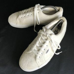 VANS/バンズ★起毛生地/もこもこ毛皮風/ローカットスニーカー【27.5/白/white】sneakers/Shoes/trainers◆G-112