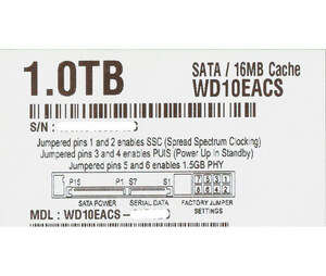 Western Digital製HDD WD10EACS 1TB SATA300 [管理:1000007970]