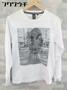 ◇ NESTA BRAND ネスタブランド ロゴ フォト プリント 長袖 Tシャツ カットソー サイズS ホワイト メンズ