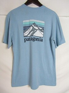 Patagonia　パタゴニア ライン・ロゴ・リッジ・ポケット・レスポンシビリティー Tシャツ　38441　Sサイズ ブルー