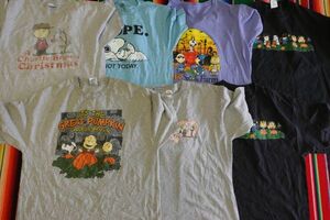 TS-CHA27 スヌーピー PEANUTS キャラクタープリントTシャツ￥1～ビンテージUS古着卸セット業者まとめ売り