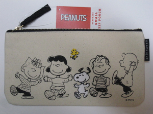 スヌーピー　キャンバス　ジップポーチ ポーチ PEANUTS サリー　ルーシー　ウッドストック　スヌーピー　ライナス　チャーリーブラウン