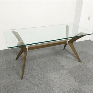 ミーティングテーブル 完成品 ガラス天板 カリガリス TOKYO 透明 中古 TM-859741B