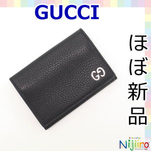 【ほぼ新品】グッチ GUCCI　GG レザー カードケース 名刺入れ 定期入れ