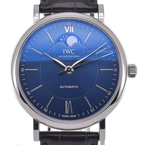 IWC SCHAFFHAUSEN IW459402 ポートフィノ ムーンフェイズ 自動巻き メンズ 美品 箱・保証書付き A#130448