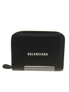 BALENCIAGA◆2つ折り財布/レザー/BLK/メンズ/650871.1090.S000959