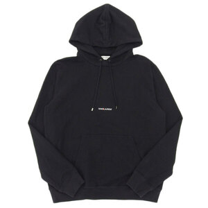 サンローランパリ SAINT LAURENT MINI LOGO HOODIE コットン100% パーカー メンズ ブラック sizeXL [Y03186]