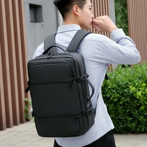 【30L 大容量 多機能】 ビジネスバッグ ビジネスリュック リュック メンズ リュックサック USBポート ブラック 新品