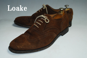 DSC6469◆驚愕の2999円～完全売り切り！LOAKE◆Loake/ウイングチップ/スエード/28.5㎝/良品/ロー/高級レザー！熟練の職人技巧！高級革靴！