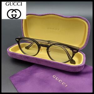 【希少】GUCCI　グッチ　サングラス　ブルーレンズ　ケース付き 美品 おしゃれ眼鏡 グッチロゴ ケース付き 大人気モデル 49□21-145