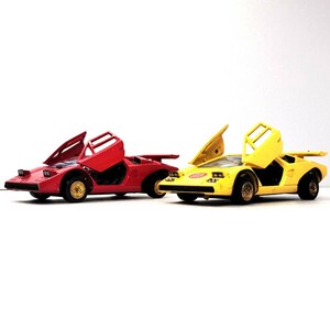 当時物 1/43 サクラ 日本製 ランボルギーニ カウンタック セット クラシック 昭和の名車 スーパーカー SAKURA Lamborghini 1円〜 053101 