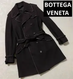 高級✨上質✨BOTTEGA VENETA ウール トレンチコート アンゴラ混 茶