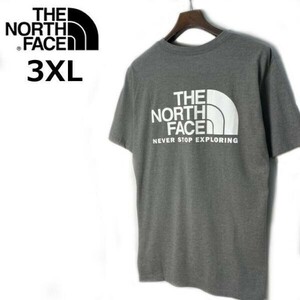 1円～!売切!【正規新品】THE NORTH FACE◆S/S THROWBACK TEE 半袖 Tシャツ US限定 ハーフドームロゴ ビッグサイズ(3XL)グレー 180902-13