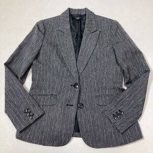 307 美品 TALBOTS タルボット ツイード テーラージャケット サイズ8P レディース オケージョン オフィス リネン 麻混 40731M