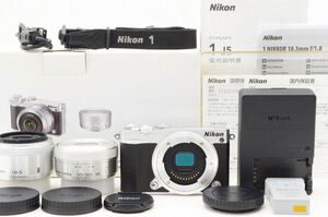 ☆極上美品☆ ニコン Nikon 1 J5 ダブルレンズキット 元箱 付属品 Shot数 僅か 1,150枚前後！ ♯24122116