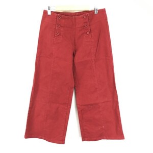 AIGLE★ボトムス/ワイド/セーラーパンツ【women’s size -M/股下58cm/赤/red】Pants/Trousers◆BH13