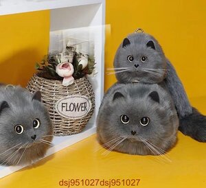 猫 ショルダーハンドバッグ　猫バッグ ふわふわ もこもこ 化粧品 コスメケース 小物入れ