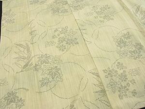 平和屋野田店■上質な紬　花丸文　逸品　BAAD6723yc