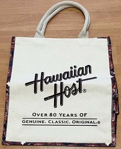 レア◆Hawaiian Host ハワイアンホースト◆トートバッグ☆大判【未使用】帆布☆ハワイ チョコレート フラ エコバッグ お土産