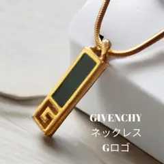 GIVENCHY ジバンシイ ネックレス ゴールド ロゴ トップ 長方形 四角