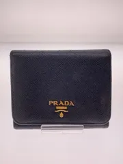 PRADA 2つ折り財布 レザー ブラック レディース