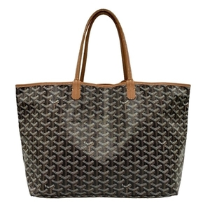 ゴヤール GOYARD トートバッグ サンルイPM レザー 黒×ブラウン×白 AAS120160 バッグ