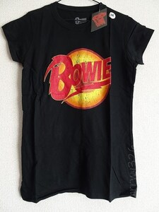 未使用 ☆DAVID BOWIE デヴィッドボウイ デビッド ★ Tシャツ レア バンドT T-shirt UK ROCK Brit Pop 希少 イギリス 英国製 ロックＴ 美品