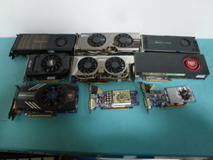 グラフィックボード GTX750 GTX560 GTX480 Radeon R6870 Hawk Quadro4000 etc... 合計9個セット ジャンク