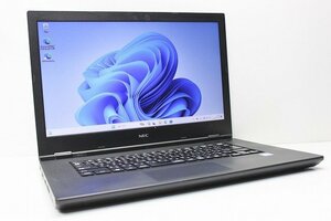 1円スタート ノートパソコン Windows11 NEC VersaPro VKL21A 大画面 15.6インチ 第8世代 Core i3 SSD256GB メモリ4GB DVDドライブ