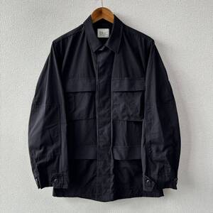 90s 米軍 BLACK 357 BDU ジャケット S リップストップ ブラック ミリタリー