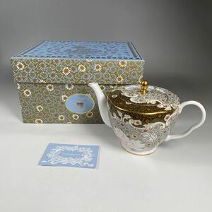 英国 WEDGWOOD DAISY ウェッジウッド ティーポット SMALL 箱付 ティーセット 金彩 デイジー 可愛い デザイン